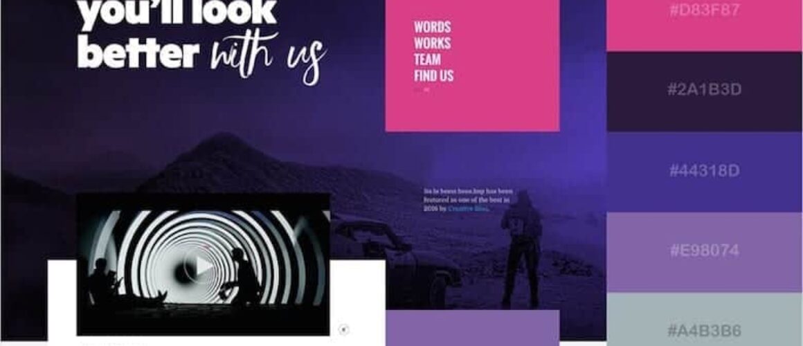 Website colour schemes: Vivid and Sharp